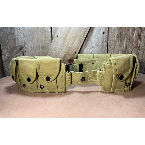 Fox Cargo Military Style 10 Pocket Utility Ammunition Magazine Adjustable Belt - Picture 3 of 6